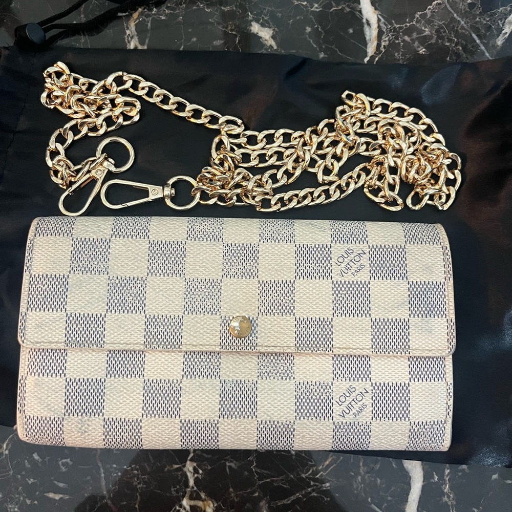 Authentic Louis Vuitton Wallet with chain